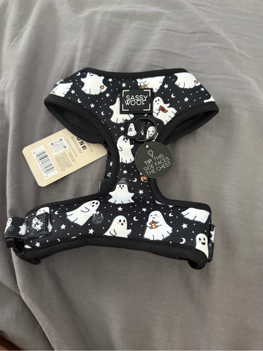 NWT Sassy Woof Ghost Halloween Harness
